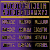 Custom Black Purple-Old Gold Sublimation Gradient Fashion Soccer Uniform Jersey