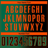 Custom Black Kelly Green-Orange Sublimation Gradient Fashion Soccer Uniform Jersey