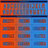 Custom Powder Blue Orange-Navy Sublimation Gradient Fashion Soccer Uniform Jersey