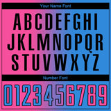 Custom Powder Blue Pink-Black Sublimation Gradient Fashion Soccer Uniform Jersey