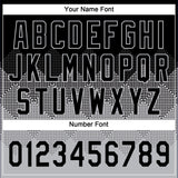 Custom Black Gray 3D Pattern Gradient Square Shapes Two-Button Unisex Softball Jersey