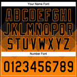 Custom Black Bay Orange 3D Pattern Gradient Square Shapes Two-Button Unisex Softball Jersey