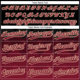 Custom Black Crimson-City Cream 3D Pattern Gradient Square Shapes Two-Button Unisex Softball Jersey
