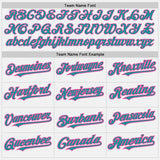 Custom White Pink Pinstripe Teal Two-Button Unisex Softball Jersey