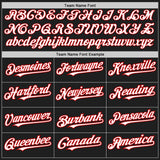 Custom Black Red Pinstripe White Two-Button Unisex Softball Jersey