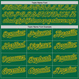 Custom Kelly Green Gold Pinstripe Gold Two-Button Unisex Softball Jersey