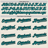 Custom Cream Black Pinstripe Teal Two-Button Unisex Softball Jersey