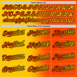 Custom Orange Yellow-Black Gradient Fashion Two-Button Unisex Softball Jersey