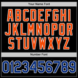 Custom Black Royal-Orange Two-Button Unisex Softball Jersey