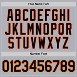 Custom Gray Black Orange-Old Gold Two-Button Unisex Softball Jersey