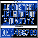 Custom Black Thunder Blue-White 3D Pattern Abstract Brush Stroke Two-Button Unisex Softball Jersey