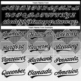 Custom Black White 3D Gradient Square Shape Two-Button Unisex Softball Jersey