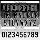 Custom Black White 3D Gradient Square Shape Two-Button Unisex Softball Jersey