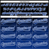 Custom Black Royal-White 3D Gradient Square Shape Two-Button Unisex Softball Jersey