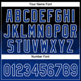 Custom Black Royal-White 3D Gradient Square Shape Two-Button Unisex Softball Jersey