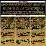 Custom Black Old Gold 3D Gradient Square Shape Two-Button Unisex Softball Jersey