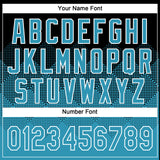 Custom Black Panther Blue-White 3D Gradient Square Shape Two-Button Unisex Softball Jersey