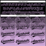 Custom Black Light Purple 3D Gradient Square Shape Two-Button Unisex Softball Jersey