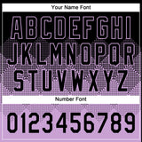 Custom Black Light Purple 3D Gradient Square Shape Two-Button Unisex Softball Jersey