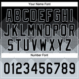 Custom Black Silver 3D Gradient Square Shape Two-Button Unisex Softball Jersey