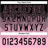 Custom Black Light Pink 3D Gradient Square Shape Two-Button Unisex Softball Jersey