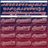 Custom Navy Crimson-White 3D Gradient Square Shape Two-Button Unisex Softball Jersey