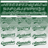 Custom Green White 3D Gradient Square Shape Two-Button Unisex Softball Jersey