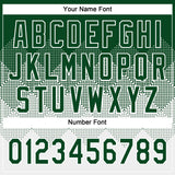 Custom Green White 3D Gradient Square Shape Two-Button Unisex Softball Jersey