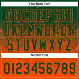 Custom Green Orange 3D Gradient Square Shape Two-Button Unisex Softball Jersey