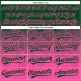 Custom Green Pink 3D Gradient Square Shape Two-Button Unisex Softball Jersey