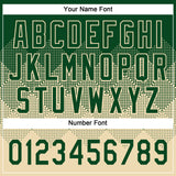 Custom Green Cream 3D Gradient Square Shape Two-Button Unisex Softball Jersey