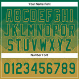 Custom Kelly Green Old Gold 3D Gradient Square Shape Two-Button Unisex Softball Jersey