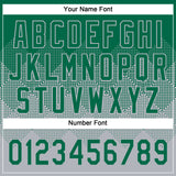 Custom Kelly Green Gray 3D Gradient Square Shape Two-Button Unisex Softball Jersey