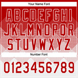 Custom Red White 3D Gradient Square Shape Two-Button Unisex Softball Jersey