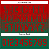 Custom Red Kelly Green 3D Gradient Square Shape Two-Button Unisex Softball Jersey