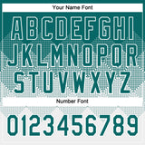 Custom Teal White 3D Gradient Square Shape Two-Button Unisex Softball Jersey