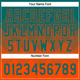 Custom Teal Orange 3D Gradient Square Shape Two-Button Unisex Softball Jersey