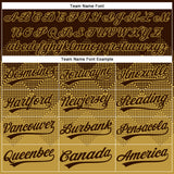 Custom Brown Old Gold 3D Gradient Square Shape Two-Button Unisex Softball Jersey