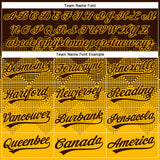 Custom Brown Gold 3D Gradient Square Shape Two-Button Unisex Softball Jersey