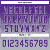 Custom Purple Gray 3D Gradient Square Shape Two-Button Unisex Softball Jersey