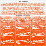 Custom White Orange 3D Gradient Square Shape Two-Button Unisex Softball Jersey