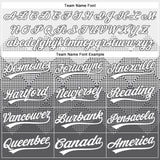 Custom White Steel Gray 3D Gradient Square Shape Two-Button Unisex Softball Jersey