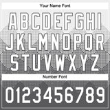 Custom White Steel Gray 3D Gradient Square Shape Two-Button Unisex Softball Jersey