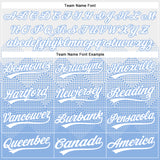 Custom White Light Blue 3D Gradient Square Shape Two-Button Unisex Softball Jersey