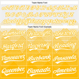 Custom White Gold 3D Gradient Square Shape Two-Button Unisex Softball Jersey