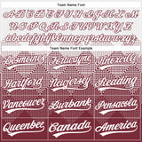 Custom White Burgundy 3D Gradient Square Shape Two-Button Unisex Softball Jersey