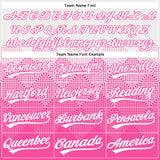 Custom White Pink 3D Gradient Square Shape Two-Button Unisex Softball Jersey