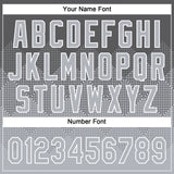 Custom Steel Gray Gray-White 3D Gradient Square Shape Two-Button Unisex Softball Jersey