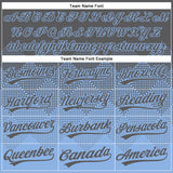 Custom Steel Gray Light Blue 3D Gradient Square Shape Two-Button Unisex Softball Jersey