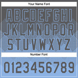 Custom Steel Gray Light Blue 3D Gradient Square Shape Two-Button Unisex Softball Jersey